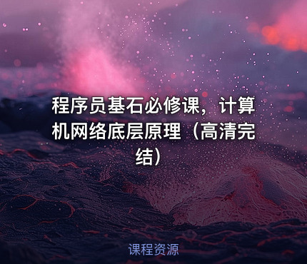 程序员基石必修课，计算机网络底层原理（高清完结）