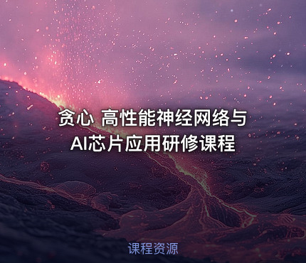 贪心 高性能神经网络与AI芯片应用研修课程