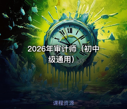 2026年审计师（初中级通用）