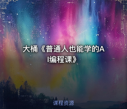 大桶《普通人也能学的AI编程课》