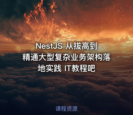 NestJS 从拔高到精通大型复杂业务架构落地实践 IT教程吧