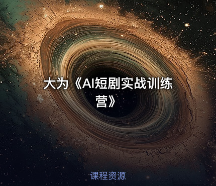 大为《AI短剧实战训练营》