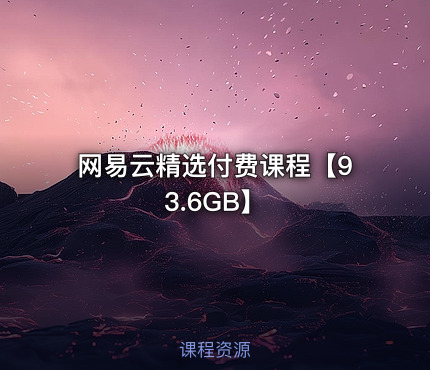 网易云精选付费课程【93.6GB】