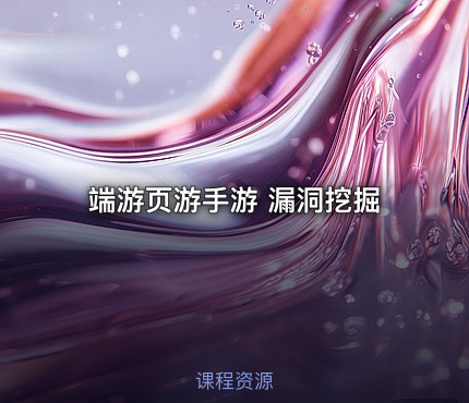 端游页游手游 漏洞挖掘