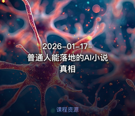 2026-01-17-普通人能落地的AI小说真相