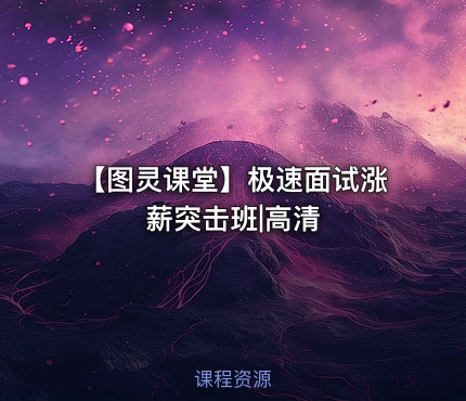 【图灵课堂】极速面试涨薪突击班|高清