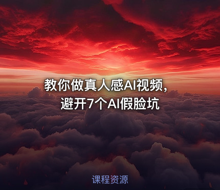 教你做真人感AI视频，避开7个AI假脸坑
