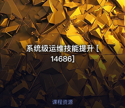系统级运维技能提升 [14686]