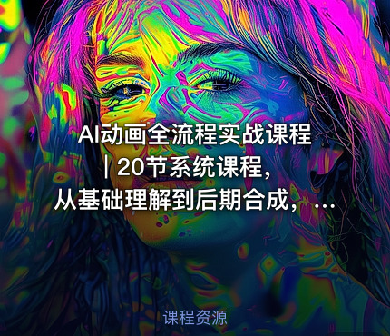 AI动画全流程实战课程 | 20节系统课程，从基础理解到后期合成，适合零基础入门