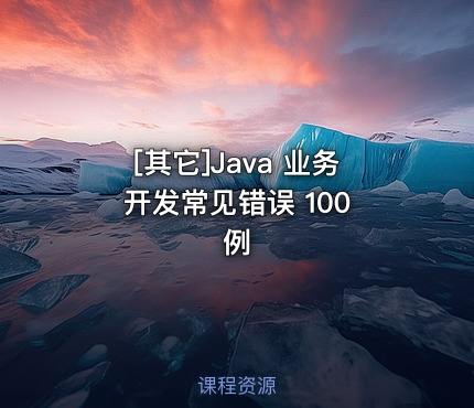 Java 业务开发常见错误 100 例