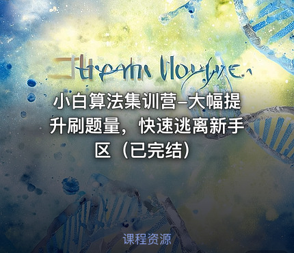 小白算法集训营-大幅提升刷题量，快速逃离新手区（已完结）