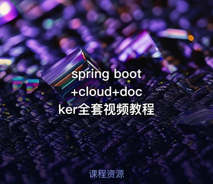 spring boot +cloud+docker全套视频教程