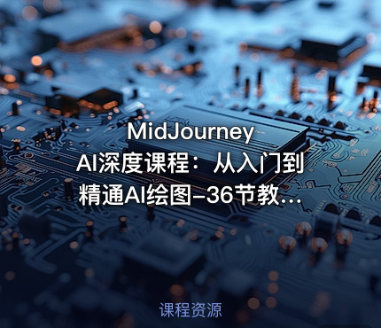 MidJourney AI深度课程：从入门到精通AI绘图-36节教程-中英字幕