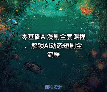 零基础AI漫剧全套课程 ，解锁AI动态短剧全流程