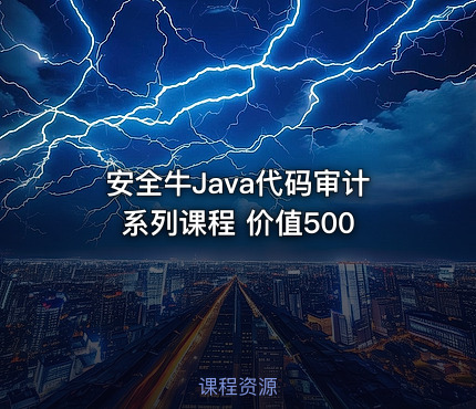 安全牛Java代码审计系列课程 价值500