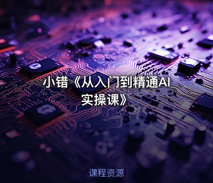 小错《从入门到精通AI实操课》