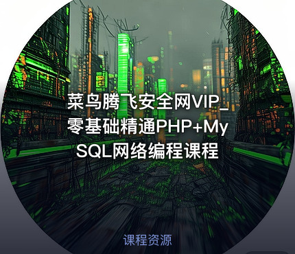 菜鸟腾飞安全网VIP_零基础精通PHP+MySQL网络编程课程