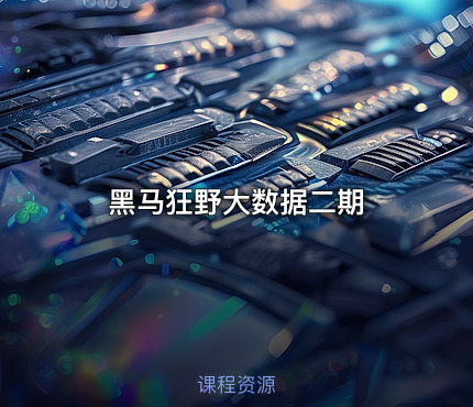 黑马狂野大数据二期