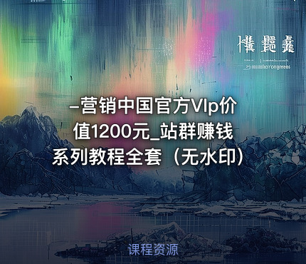 -营销中国官方VIp_站群赚钱系列教程全套（无水印）