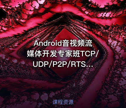 Android音视频流媒体开发专家班TCP/UDP/P2P/RTSP/RTMP/WebRTC