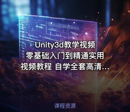 Unity3d教学视频 零基础入门到精通实用视频教程 自学全套高清课程教材