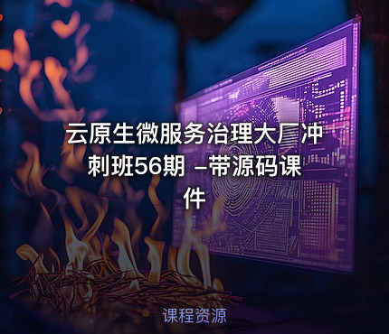 云原生微服务治理大厂冲刺班56期 -带源码课件