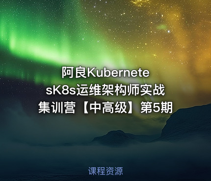 阿良KubernetesK8s运维架构师实战集训营【中高级】第5期