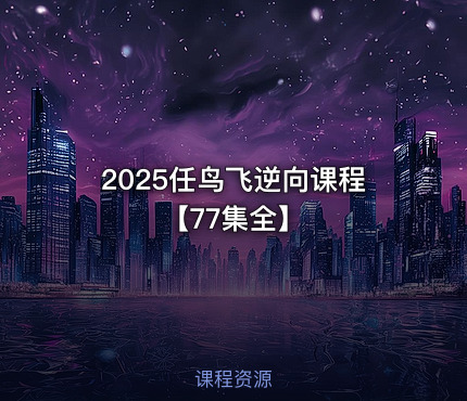 2025任鸟飞逆向课程【77集全】
