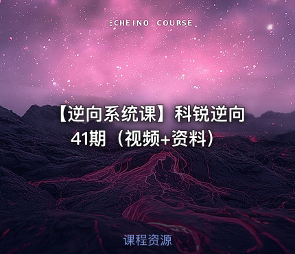 【逆向系统课】科锐逆向41期（视频+资料）