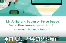 李白电商-26年拼多多最新起店流程2026年4月份