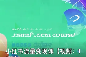 小红书流量变现课【视频：11节】