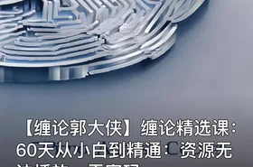 【缠论郭大侠】缠论精选课：60天从小白到精通：资源无法播放，需密码