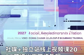 社媒+独立站线上视频课2025跨境出海跨境教程