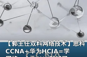 【郭主任双料网络技术】思科CCNA+华为HCIA=学网络一个GCNA就够了