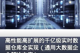 高性能高扩展的千亿级实时数据仓库全实现（通用大数据企业解决方案）