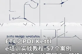 ETL之PDI/Kettle培训实战教程-57个案例（数据迁移、抽取同步、转换加载）