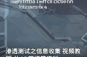 渗透测试之信息收集 视频教程 共43节课带资料
