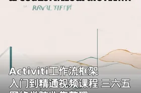 Activiti工作流框架入门到精通视频课程 三六五网络学院收集整理