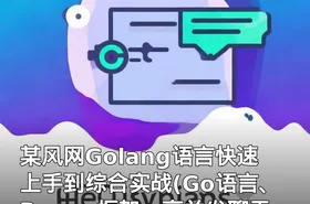 某风网Golang语言快速上手到综合实战(Go语言、Beego框架、高并发聊天室、豆瓣电影...