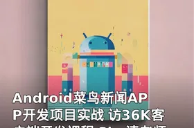Android菜鸟新闻APP开发项目实战 访36K客户端开发课程 Sky清老师主讲