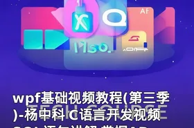 wpf基础视频教程(第三季)-杨中科 C语言开发视频 SQL语句讲解 掌握ADO.net技术