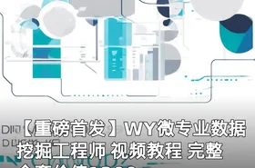 【重磅首发】WY微专业数据挖掘工程师 视频教程 完整全套价值1300