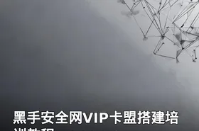 黑手安全网VIP卡盟搭建培训教程