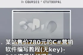 某站售价780元的C#营销软件编写教程(无key)-365资源论坛提供