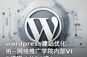 wordpress建站优化班--网络推广学院内部VIP课程（共24课）