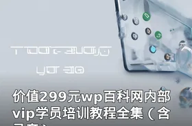 wp百科网内部vip学员培训教程全集（含录音）