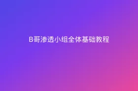 B哥渗透小组全体基础教程