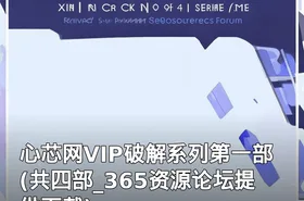心芯网VIP破解系列第一部(共四部_365资源论坛提供下载)