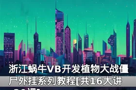 浙江蜗牛VB开发植物大战僵尸外挂系列教程[共16大讲_20课]