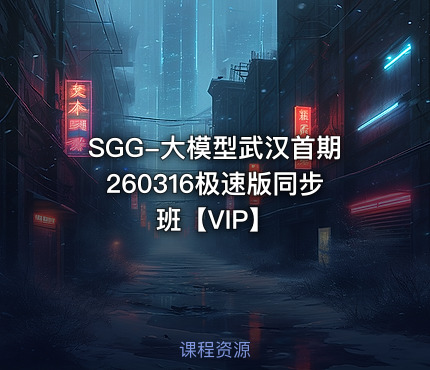 SGG-大模型武汉首期260316极速版同步班【VIP】